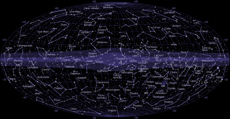 The 88 Constellations Of The Night Sky