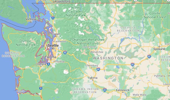 WA parks map