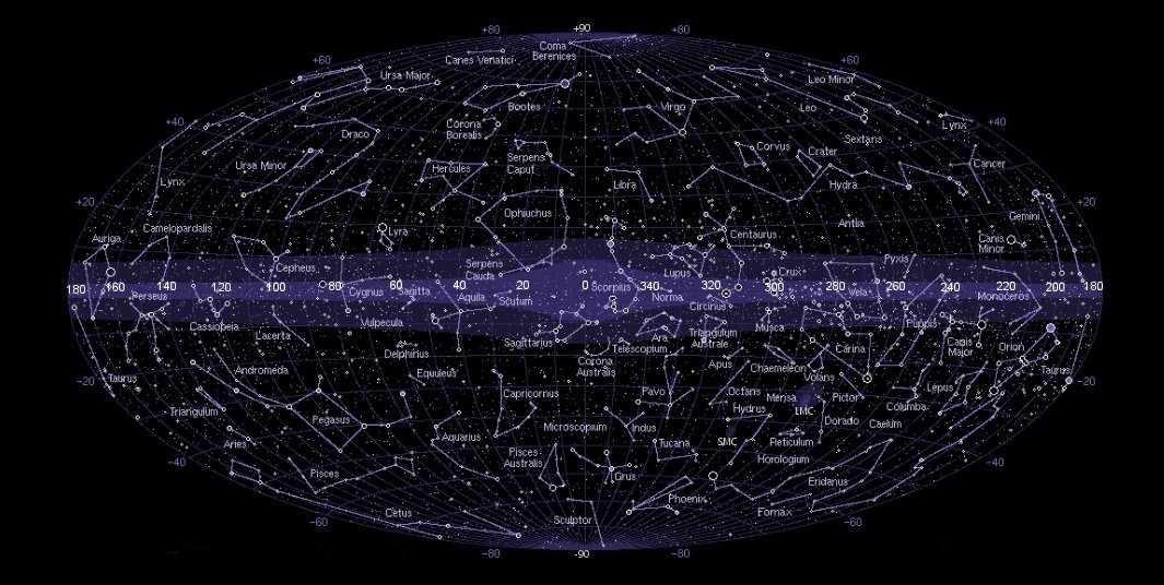 Constellation map - click a constellation