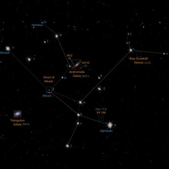 Andromeda constellation Andromeda constellation