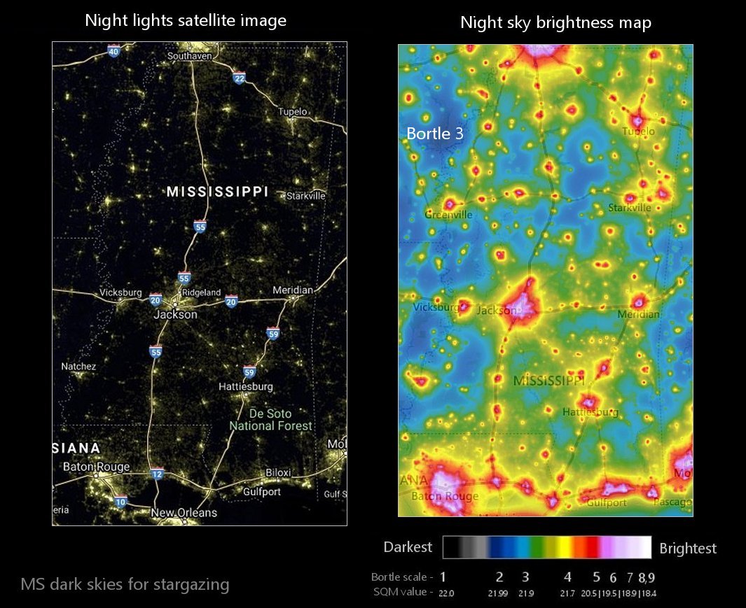 MS night sky light pollution map