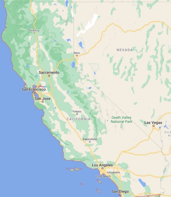 CA parks map