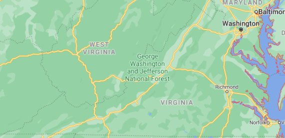 Dark sky sites for stargazing in Virginia | Bortle Maps | Go Astronomy