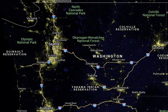 Washington Light Pollution Map Wa Dark Sky Parks & Places | Astrotourism | 2022 List | Go Astronomy