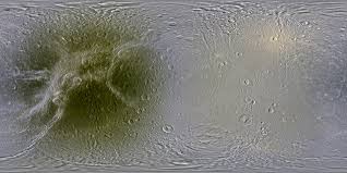 Dione moon surface map