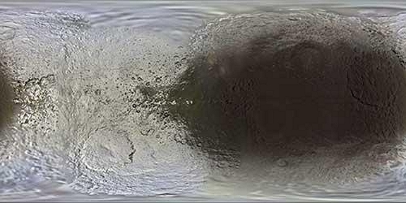 Iapetus moon surface map
