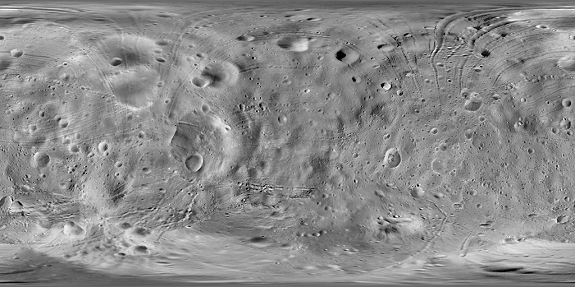 Phobos surface map