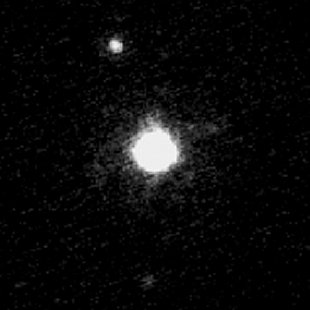 planet Haumea with moons Hi'iaka and Namaka