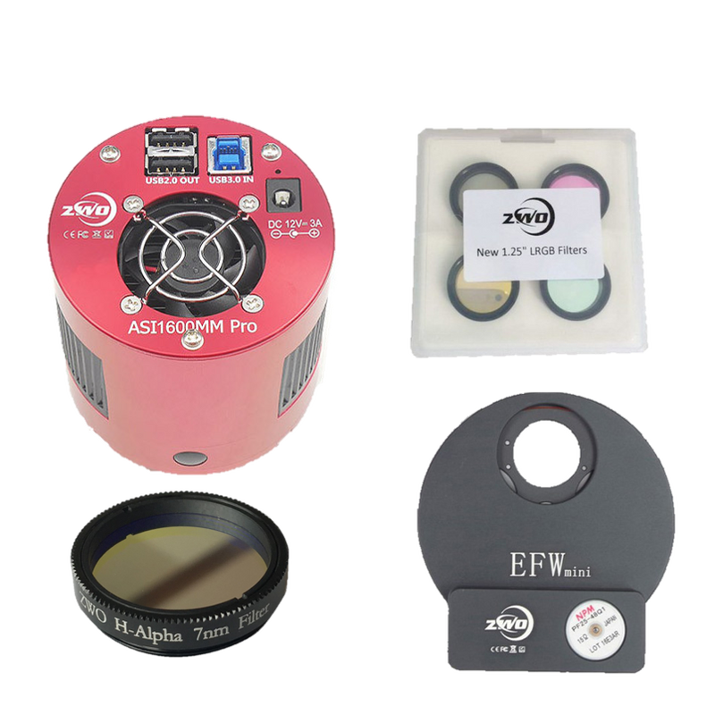 ZWO ASI 1600 Pro Mini Monochrome Cooled CMOS Camera Kit 3.0